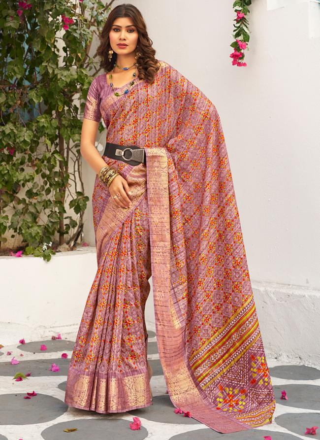 Munga Silk Multi Color Party Wear Printed Saree
